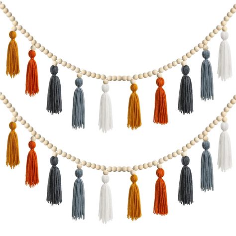 PRICES MAY VARY. Package Include: you will get 2 pieces of rainbow banner wall hangings, suitable for your daily home and party decoration use, besides each contains 10 pieces of tassels in classical colors, so they can add boho feeling to the environment Proper Size: the boho tassel garland is approx. 95 cm/ 37.4 inches, each bead is approx. 1.6 cm/ 0.6 inches and each tassel is about 10 cm/ 4 inches, appropriate dimension to fit various areas in your home, creating a beautiful scenery line Sof Tassel Garland Decor, Neutral Garland, Boho Tassel Garland, Rainbow Tassel Garland, Rainbow Banner, Dorm Wall Decor, Primary Teaching, Room Baby, Burlap Banner