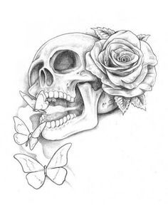 Piercings Mouth, Piercings Nose, Mouth Piercings, Skull Rose Tattoos, Piercings Ear, Skull Art Drawing, Nose Piercings, Skulls Drawing, Piercings Unique