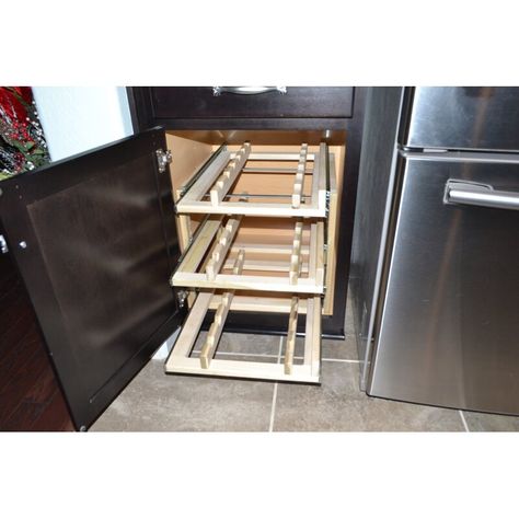 Interior Cabinet Solutions Wine Rack Cabinet Pull Out - Wayfair Canada Wine Pull, Cabinet Solutions, Sophisticated Storage, Small Kitchen Renovations, Slide Out Shelves, Pull Out Drawer, Kitchen Storage Space, Wine Rack Cabinet, Pull Out Shelves