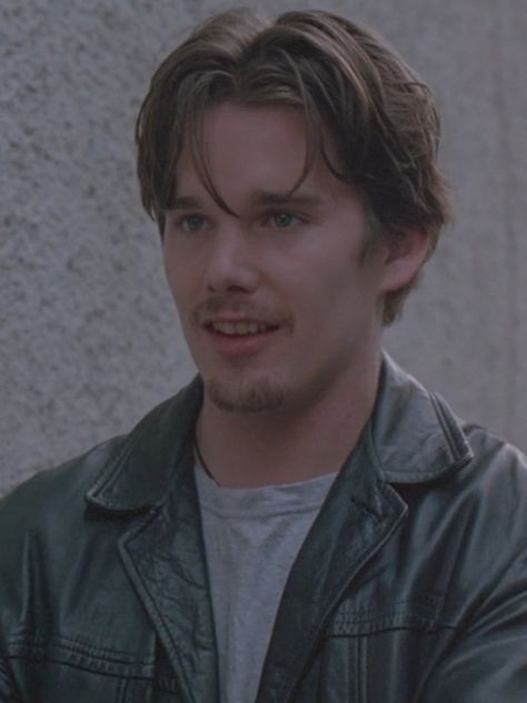 Ethan Hawke as Jesse in the movie Before Sunrise 1995 Before Trilogy, Sean Leonard, Movie Nerd, Oh Captain My Captain, Ethan Hawke, Captain My Captain, Richard Madden, Dead Poets Society, Before Midnight