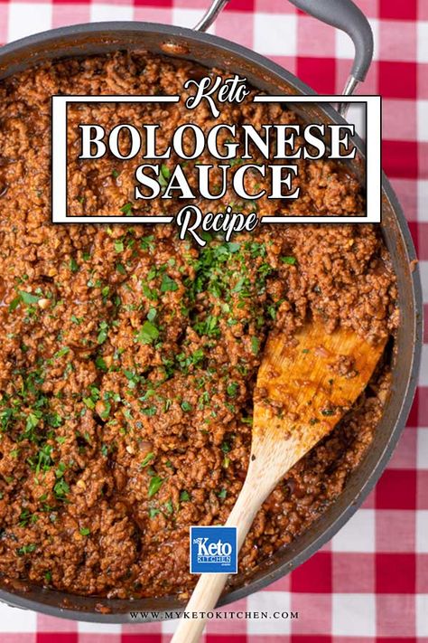 This delicious Keto Bolognese Sauce recipe is perfect for topping spaghetti, adding to lasagna, or even stuffing into peppers. This bulk cooking recipe is perfect for meal prepping and freezing. It's a tasty gluten free, low carb recipe that the whole family will love. Serve it up for dinner tonight and have plenty of leftovers for lunch. Keto Spaghetti Sauce Recipe, Keto Spaghetti Sauce, Keto Spaghetti, Bolognese Sauce Recipe, Low Carb Gluten Free Recipes, Bulk Cooking, Spaghetti Meat Sauce, Meat Sauce Recipes, Spaghetti Sauce Recipe