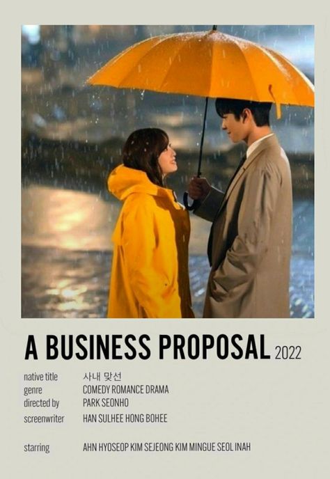 Business Proposal Poster, Kdrama Recommendation, Poster Polaroid, A Business Proposal, Kim Min-kyu, Scrapbook Disney, Movie Card, Korean Drama Series, Vintage Music Posters