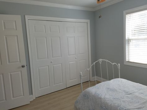 Paint:  Sherwin-Williams Olympus White Flooring:  Johnson Hardwood Morro Bay EW104BR Sherwin Williams Olympus White Walls, Olympus White Sherwin Williams Bedrooms, Sw Windfresh White, White Floors, Bedroom Color Schemes, Sherwin Williams, Bedroom Colors, Colour Images, New Era