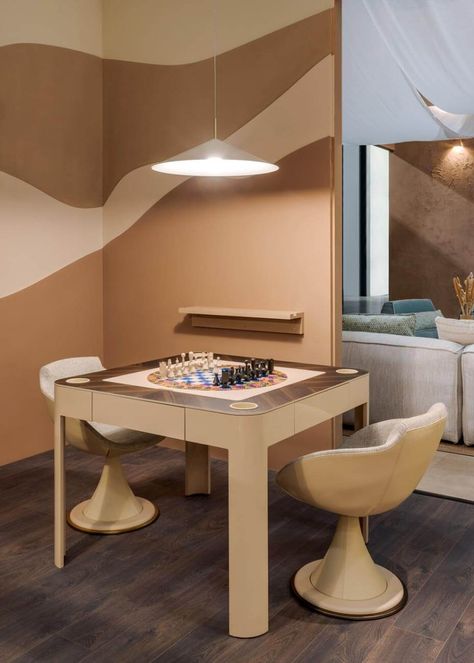 Modern Arcade Room, Indoor Gaming Room, Chelsea Barracks, Acustic Panels, Autumn Living Room Decor, Amenity Space, Luxury Game Room, Multi Game Table, Autumn Living Room