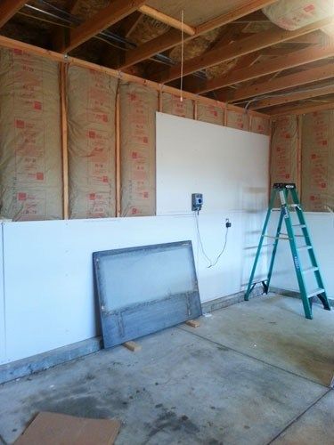 Finishing the Garage Part 1: Insulating and Drywalling Walls and Ceiling Garage Remodel To Bedroom, Garage Transformation, Mom Cave, Garage Insulation, Garage Designs, Garage Organisation, Garage Floor Paint, Finished Garage, Garage Renovation