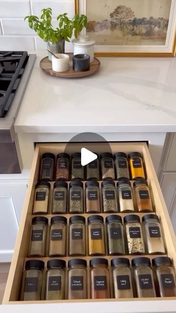 NEAT Method New Hampshire | Luxury Home Organization on Instagram: "Spicing up organization in 2023!   Our #6 top post features a DIY spice drawer makeover – because a well-organized kitchen is the secret ingredient to a smoother cooking experience.   #TopPosts2023 #KitchenOrganization #NEAT #TheNeatLife #NeatNH" Spice Drawer Ideas, Spice Drawer Organization, Drawer Makeover, Spice Organization Drawer, Neat Method, Organized Kitchen, Diy Spices, Spice Drawer, Spice Box