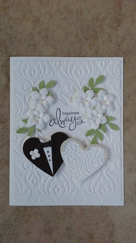 Wedding Cards Su, Homemade Wedding Shower Cards, Stamped Wedding Cards, Wedding Cards Homemade, Scrapbook Cards Cardmaking, Wedding Cards To Make, Stamping Up Wedding Card Ideas, Anniversary Card Ideas Diy, Hand Made Wedding Cards