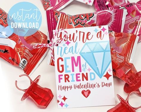 Hey, I found this really awesome Etsy listing at https://www.etsy.com/listing/1157259075/gem-valentines-day-printable-gem-ring Spa Party Activities, Friends Valentines Day, Valentines Gift Tags, Spa Birthday Parties, Class Valentines, Candy Pop, Printable Valentine, Friends Valentines, Bear Valentines