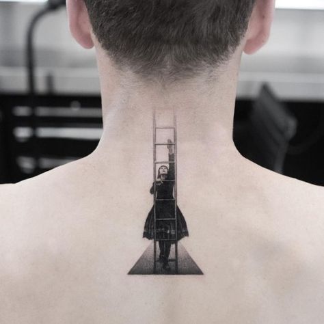 Ladder Tattoo, Shock Mansion, Fashion Tattoo, Grunge Tattoo, Neck Tattoos Women, Tattoo Now, Neck Tattoos, Tattoo Life, Tattoo Trends