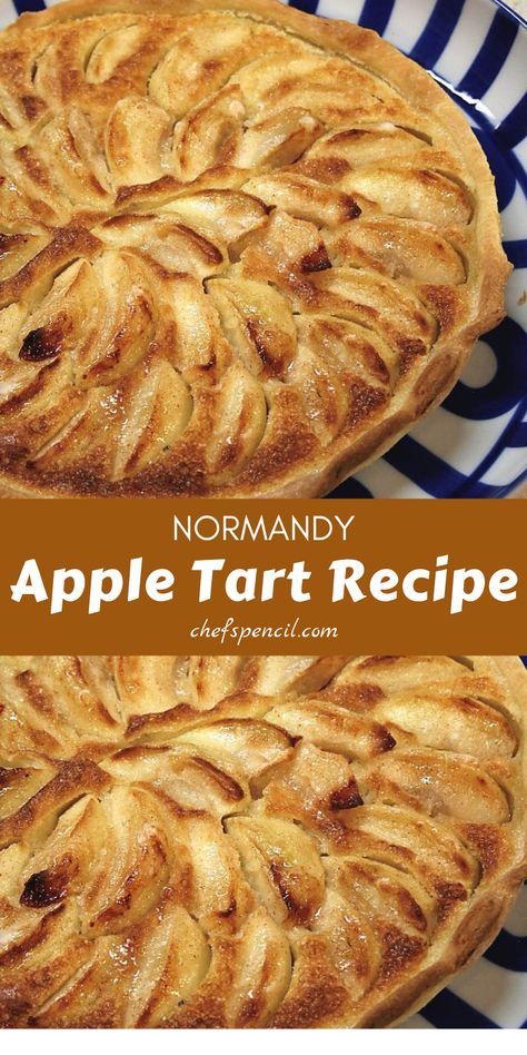 Normandy Apple Tart Recipe, Normandy Apple Tart, Normandy Recipes, Small Marble Table, Swerve Recipes, Holiday Dinner Menu, Apple Tart Recipe, Cannoli Cream, Side Walk