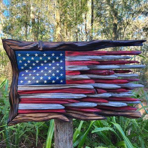 Yaiewey Handmade Wooden American Falg Wall Decor 3D American Flag Patriotic Decor Rustic Wall Art American Flag Patriotic Wall Decor 19.7IN Wooden American Flag for Garden - Walmart.com