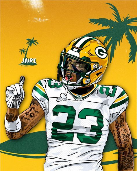 https://www.instagram.com/p/CTkO4F9rmq6/?utm_medium=share_sheet Packers Wallpaper, Green Bay Packers Art, Green Bay Packers Wallpaper, Jaire Alexander, World Football League, Nfl Football Logos, Green Packers, Green Bay Packers Logo, Nfl Football Art