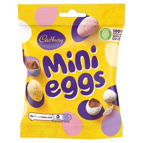 Solid milk chocolate eggs in a crisp sugar shell An irresistible bag of Cadbury Mini Eggs - solid mini milk chocolate eggs in a crispy sugar shell A great treat for sharing Cadbury Easter Eggs, Cadbury Mini Eggs, Cadbury Milk Chocolate, Cadbury Dairy Milk Chocolate, Cadbury Eggs, Sweet Hampers, Cadbury Creme Egg, Dairy Milk Chocolate, Chocolate Hampers