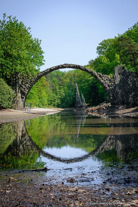 Visiting Rakotzbrücke Devil’s Bridge, Saxony Germany | The Whole World Is A Playground Dm Inspiration, Amazing Bridges, Devils Bridge, Dnd Dm, Germany Landscape, Alberta Travel, Old Bridges, Saxony Germany, Bridge Photography