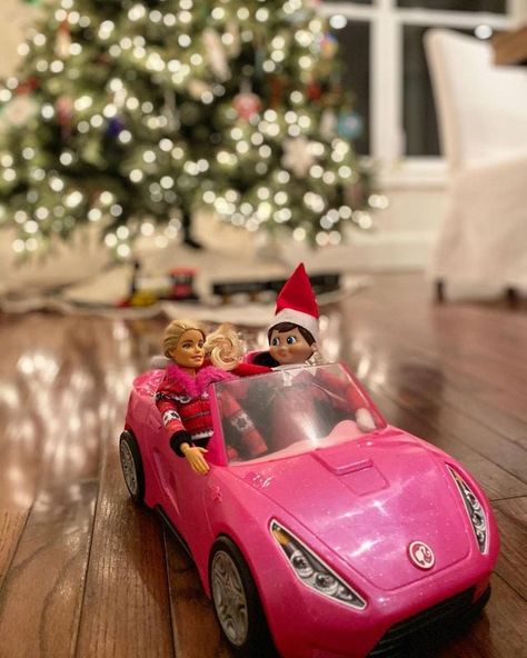 Plan a Playdate With Barbie Barbie Car Elf On The Shelf, Elf On The Shelf Barbie Dream House, Elf On The Shelf With Barbie Ideas, Elf In Barbie Car, Barbie And Elf On The Shelf, Elf With Barbie Ideas, Elf On The Shelf Barbie Car, Elf Barbie Ideas, Elf On The Shelf Ideas With Barbie