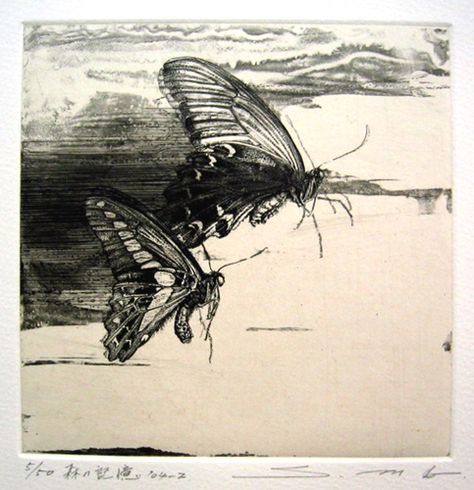 Butterfly Etching, Drypoint Printmaking, Decay Art, Printmaking Inspiration, Graphite Illustration, Japan Illustration, Western Paintings, Charcoal Sketch, Organic Art