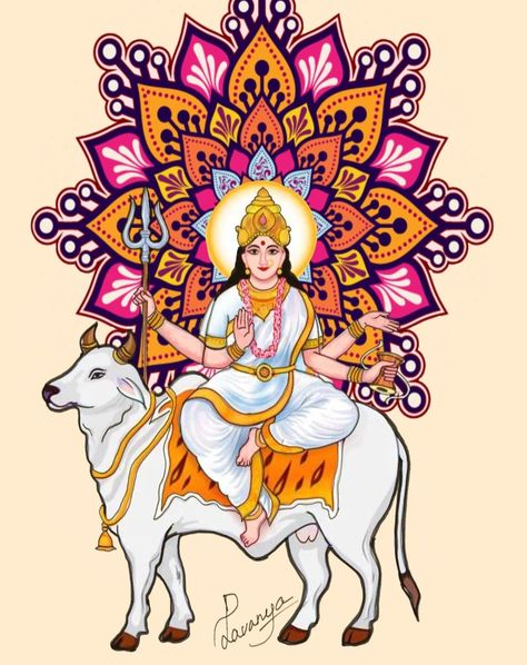 Navraatri Day 8 : Maa Mahagauri she signifies purity and beauty. Maa Mahagauri, Beauty, Quick Saves