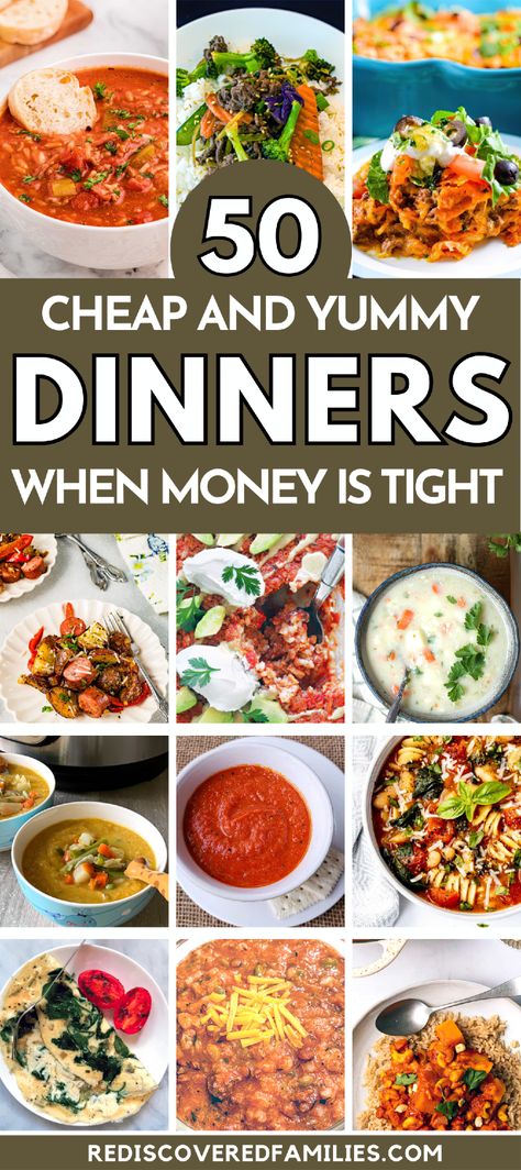 Need cheap meals for a big family? These 50-budget dinner ideas will satisfy even the pickiest eaters without breaking the bank. From super cheap weeknight dinners to hearty, comforting meals, you'll find plenty of affordable, easy meals on a budget. Perfect for large families, these dishes are easy to make and flavorful, ensuring that mealtime is enjoyable and stress-free. Try these budget-friendly meals to keep your grocery bill in check while serving up delicious, filling dishes. Meals That Go A Long Way, Budget Fall Meals, Budget Dinners Family, Inexpensive Family Meals, Meals That Feed A Big Group, Cheap Weeknight Dinners, Meals For A Big Family, Make Ahead Dinners For The Week, Dinner Ideas For Guests