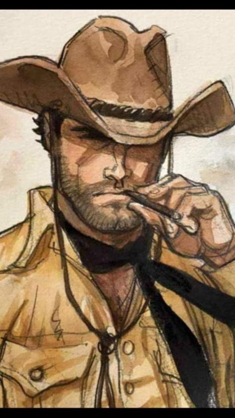 Cowboy Comic Art, Cowboy Drawing, Cowboy Character Design, Cowboy Draw, Cowboy Artwork, Portrait Au Crayon, Bd Art, Western Artwork, Western Comics