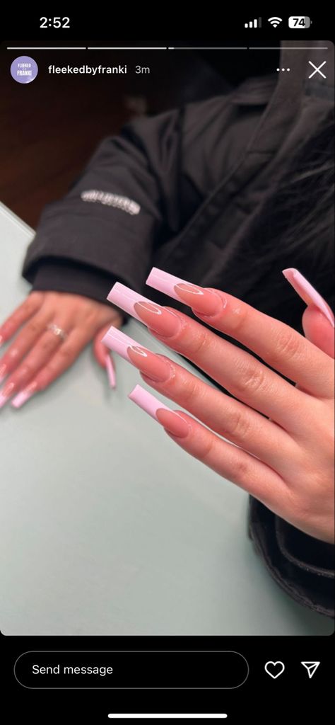 Pastel Pink French Tip Nails, Light Pink French Tip Nails, Light Pink French Tip, Light Pink French, Long French Tip Nails, Pink French Tip Nails, Pink French Tip, Pink French, Tip Nails