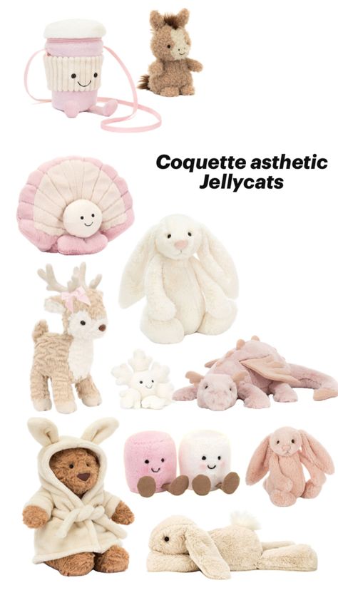 Coquette Jellycat, Butterfly Jellycat, Jellycat Butterfly, Pink Jellycat Bunny, Jellycat Bunny Pink, Girly Girl, Collage