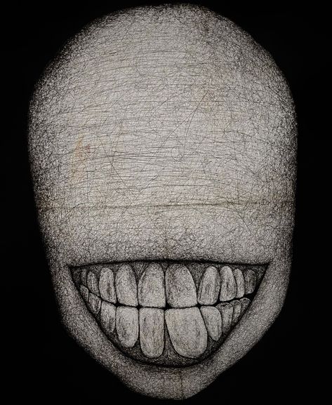 Smile . . . #art #artwork #smile Cool Horror Drawings, Smile Art Reference, Smile Face Drawing, Creepy Smile Drawing, Creepy Mouth, Horror Reference, Horror Drawings, Horror Face, Drawing Basics