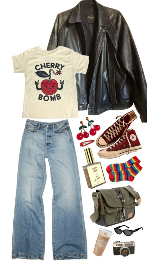 #outfitinspo #cherry #cherrybomb 80s Inspired Outfits, Downtown Outfits, 80s Outfit, Karate Kid, Downtown Girl, Swaggy Outfits, Really Cute Outfits, Dream Style, Casual Style Outfits