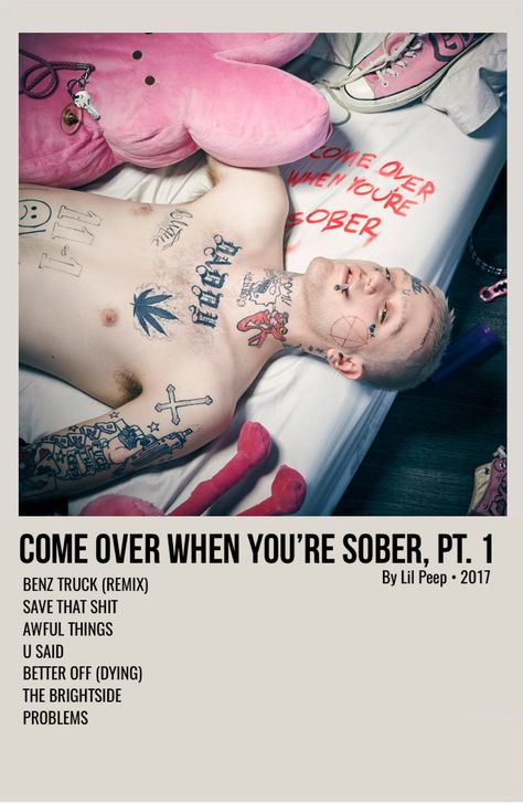 minimal polaroid album poster for come over when you’re sober, pt. 1 by lil peep Lil Peep Poster, Polaroid Album, Rap Album Covers, Collage Des Photos, Minimalist Music, Hip Hop Poster, Music Poster Ideas, Vintage Music Posters, Album Posters