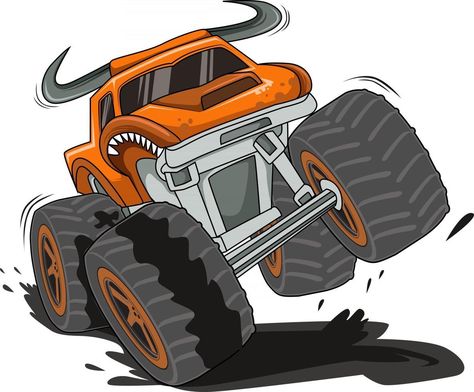 Jam Clipart, Big Monster Trucks, Big Monster, Cow Art Print, Monster Truck Party, Truck Party, Party Mix, Monster Jam, Cow Art