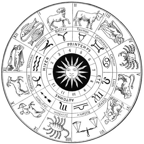 Zodiac Coloring Pages - Best Coloring Pages For Kids Zodiac Circle, Zodiac Wheel, Astrology Art, Pagan Witch, Natal Charts, Zodiac Constellations, Vintage Clip, Astrology Zodiac, 로고 디자인