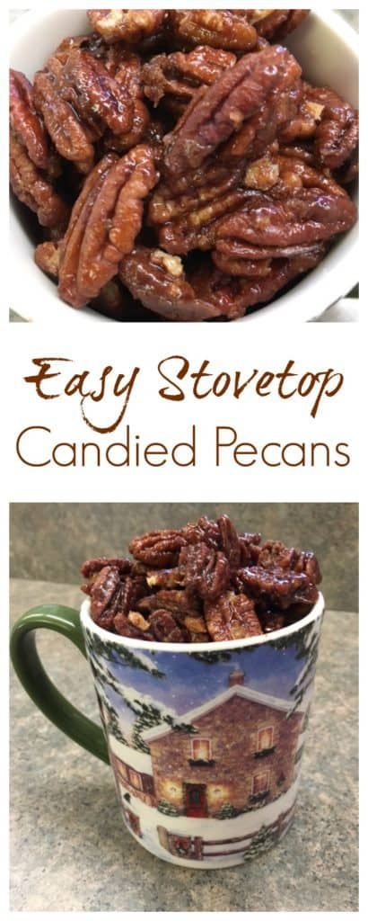 Easy Stovetop Candied Pecans Sugar Covered Pecans, Candy Pecans, Candied Pecans Recipe, Curry Goat, Sugared Pecans, Tiramisu Dessert, Candy Balls, Homemade Food Gifts, Pecan Pralines