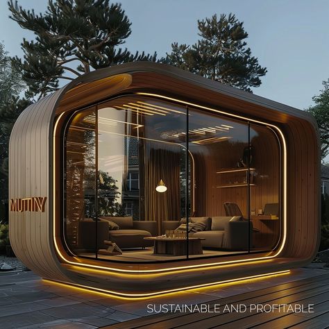 ▫️Capsule homes are more than just a trend—they’re a smart investment. Their compact, cost-effective design means lower upfront costs and faster returns compared to traditional properties. Whether you’re running a hotel or renting out eco-friendly retreats, capsule homes attract guests with their modern appeal and unique experience. ▫️Plus, their flexibility allows you to place them almost anywhere, expanding your rental options. Add in lower maintenance costs, and it’s clear: capsule homes ... Japanese Tea House, Small Tiny House, Tiny House Nation, Micro House, Architecture Building Design, Outdoor Lounge Set, Portable House, Lake Cottage, Container House Design