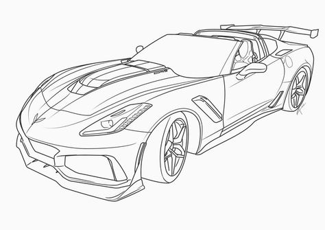 Follow along video to find out how I draw corvette car🔥 https://youtu.be/9dojLeaB9Ro 1980s Horror Movies, Car Drawing Easy, Jeep Art, Corvette Car, Card Tattoo Designs, Baby Boy Pictures, Cars Coloring Pages, Tattoo Style Drawings, Car Sketch