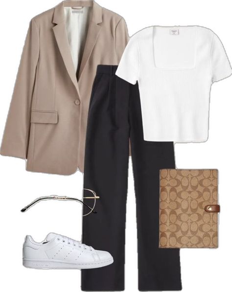 Single-breasted Jacket curated on LTK Taupe Blazer Outfit, Taupe Blazer, Work Outfit Inspiration, Blazer Outfit, Single Breasted Jacket, Blazer Outfits, Lookbook Outfits, Single Breasted, Business Casual