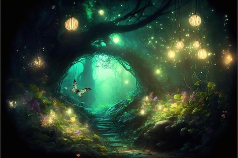 Fairy fantasy world backgrounds transpor... | Premium Photo #Freepik #photo #fairy #mythical #pegasus #enchanted Faerie Aesthetic, Fairy Kingdom, Fantasy Fairy, I Am Game, Vector Photo, Fantasy World, Premium Photo, A World, Enchanted