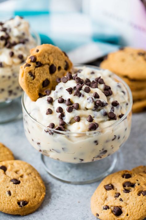 Cookie Dough Pudding, Easy Homemade Chocolate Chip Cookies, Edible Cookie Dough Healthy, Edible Cookie Dough Recipe, Chocolate Pudding Recipes, Homemade Chocolate Chips, Homemade Chocolate Chip Cookies, Dessert Cookbooks, Dough Recipes