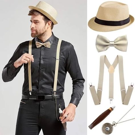 Gatsby Outfit For Men, Great Gatsby Party Outfit Men, 20s Outfit Gatsby, Great Gatsby Outfit Men, Gatsby Dress Code, Gatsby Party Outfit For Men, Roaring 20s Party Dress, Gatsby Men, 1920s Suit