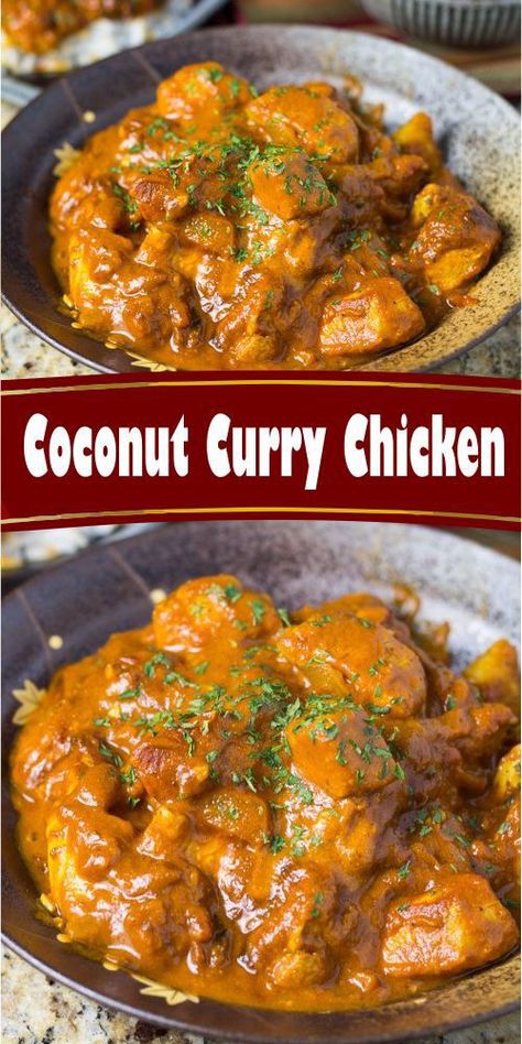 Coconut Curry Chicken, Curry Dishes, Gluten Free Recipes For Dinner, Curry Chicken Recipes, Coconut Curry, Chicken Curry, Idee Pasto Sano, Indian Cooking, Indian Dishes