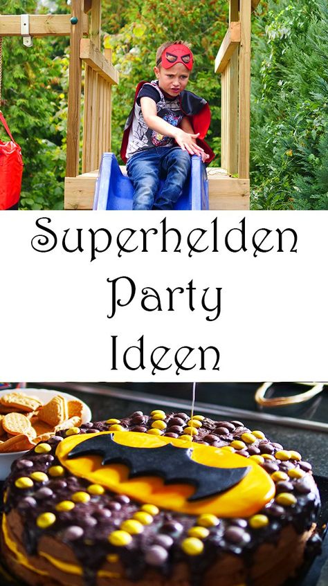 Superhelden-Geburtstag Ideen: Deko, Spiele und Rezepte — Mama Kreativ Watermelon Birthday Parties, Shopkins Party, Batman Arkham Origins, Avengers Party, Batman Party, Watermelon Birthday, Spiderman Party, Camping Birthday, New Actors