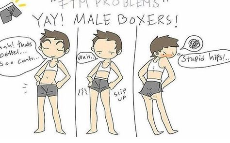 Trans Support, Trans Things, Male Boxers, Hip Problems, Lgbt Humor, Trans Art, Trans Boys, Lgbt Memes, Lgbtq Funny