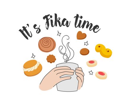 fika time illustrator drawing Swedish Fika, Fimo Diy, Illustrator Drawing, Illustrator, Drawings, Pins, Fimo