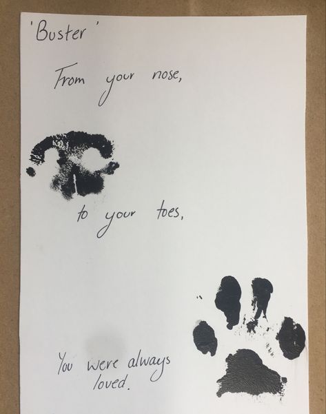 Puppy Paw Print Art Cute Ideas, Puppy Nose Tattoo, Dog Nose Print Art Diy, Paw Print Dog Tattoo, Dog Paw Painting Ideas, Losing A Pet Quotes, Pet Memorial Ideas, Dog Nose Print, Paw Print Art