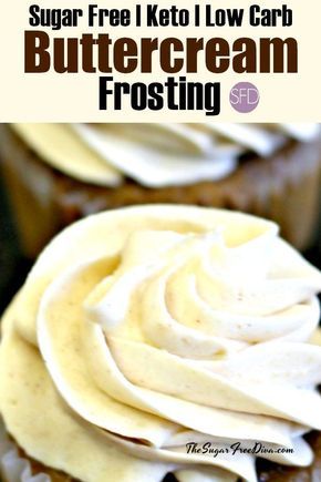 Sugar Free Buttercream Frosting #sugarfree #keto #lowcarb #frosting #icing #recipe #diabetic Splenda Frosting Recipe, Sugar Free Buttercream Frosting, Sugar Frosting Recipe, Keto Frosting, Keto Birthday, Sweets Healthy, Keto Easter, Sugar Free Frosting, Keto Cupcakes