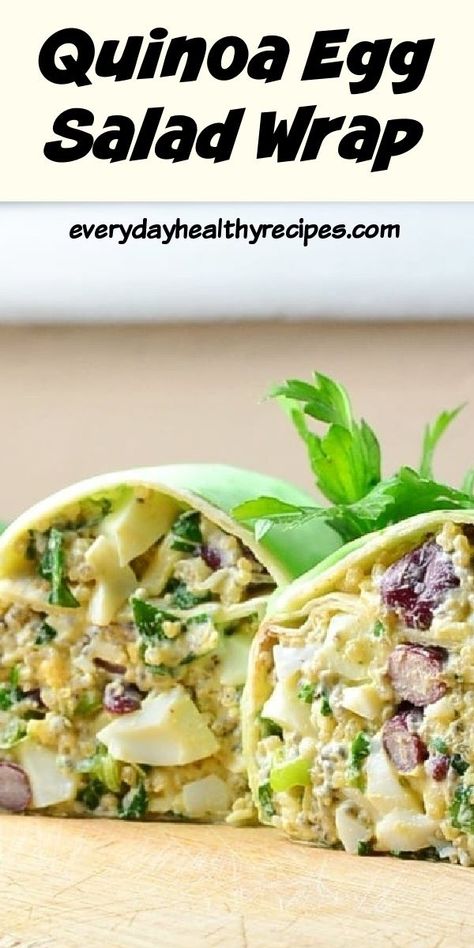 Quinoa And Beans, Egg Salad Wrap, Quinoa Wrap, Salad Breakfast, Quinoa Egg, Healthy Egg Salad, Best Egg Salad Recipe, Salad Wrap, Healthy Egg Breakfast