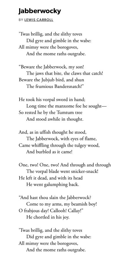 Jabberwocky Aesthetic, Jack Butler Yeats, Jabberwock Island, Jabberwocky Poem, The Jabberwocky Poem, The Jabberwocky, Jaco Jacobs Gedigte, Cornwall House, Childrens Poetry