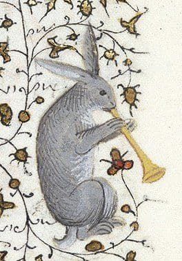 Medieval Animal Art, Illuminated Manuscript Art, Medieval Rabbit, Rabbit Hopping, Manuscript Illumination, Medieval Illumination, Medieval Drawings, Lapin Art, Medieval Artwork