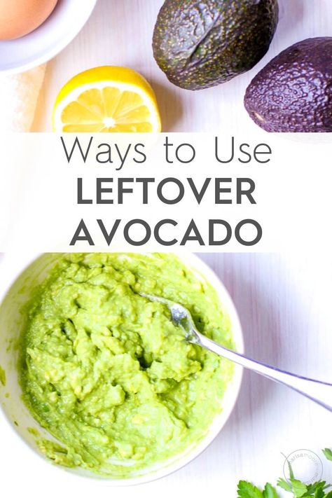 Don't let that avocado go bad, get the best ways to use leftover avocado here. Guacamole is a given but you can do so much more. #avocado #leftovers Leftover Avocado Recipes, Leftover Guacamole Ideas, Avocado Uses, Avocado Recipes Healthy, Satisfying Salads, Healthy Salad Dressing, Mashed Avocado, Guacamole Recipe, Ripe Avocado