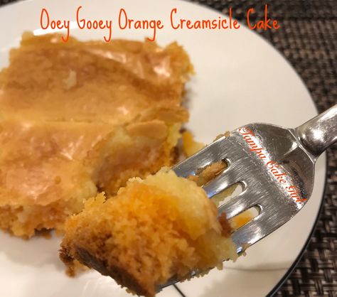 Orange Creamsicle Cake, Orange Butter Cake, Ooey Gooey Cake, Creamsicle Cake, Ooey Gooey Butter Cake, Lemon And Coconut Cake, Gooey Cake, Cake Mix Desserts, Cake Girl