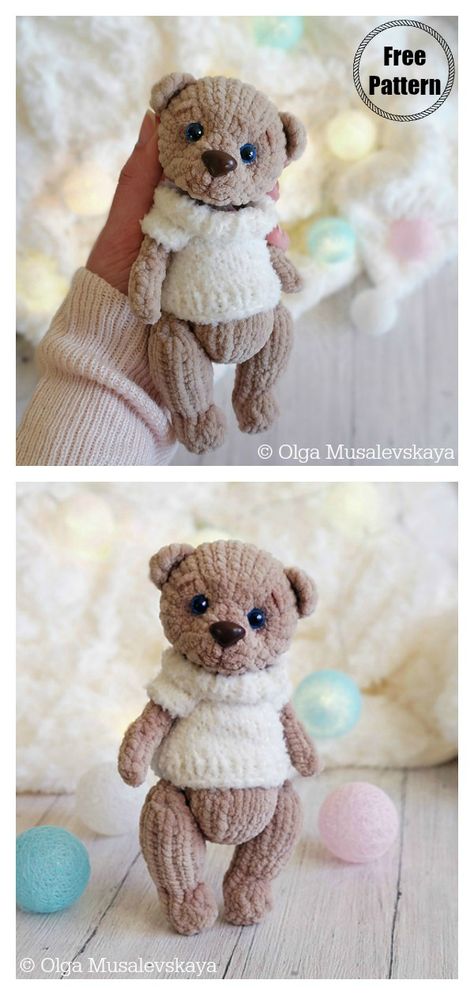 Small Teddy Bear Knitting Pattern Free, Animal Knitting Patterns Free Easy, Free Animal Knitting Patterns, Knit Teddy Bear Pattern Free, Easy Knitted Teddy Bear Pattern Free, Free Knitting Patterns Toys Easy, Knitted Bear Pattern, Toy Knitting Patterns, Knitting Bear