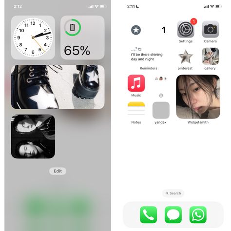 Home Screen Organization Ideas, White Aesthetic Home, Home Screen Organization, Aesthetic Home Screen, Ios Ideas, Phone Lockscreen, Insta Bio, Phone Inspo, Phone Inspiration